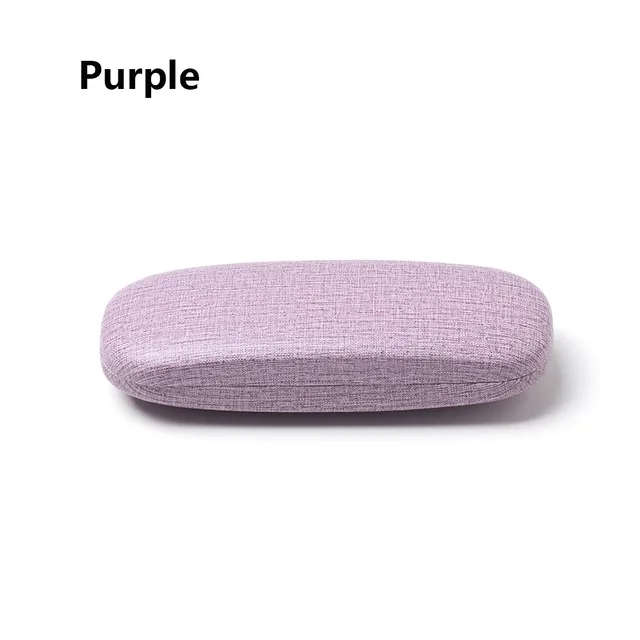 Purple 1 шт. модный красивый Чехол для очков для чтения для мужчин, женщин и детей, кожаные очки для глаз, жесткий защитный чехол для солнцезащитных очков, чехол - Цвет: Purple