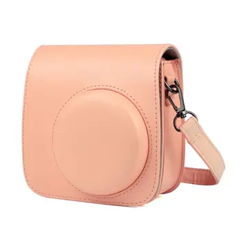 

Solid color PU Leather Camera Bag Case Cover with Shoulder Strap For Fujifilm Mini 9 Mini 8 Mini 8+ Camera