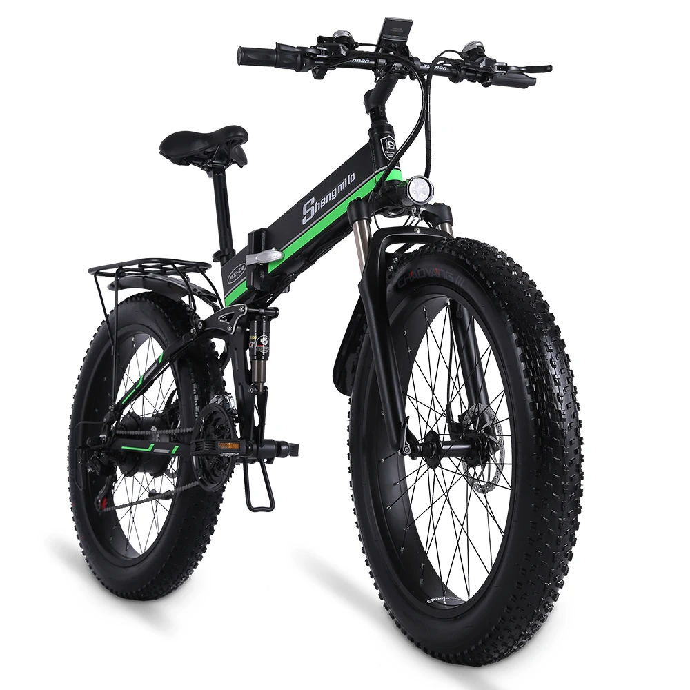 Electric Bike 1000W Mens Mountain Bike Snow Bike Folding Ebike MX01