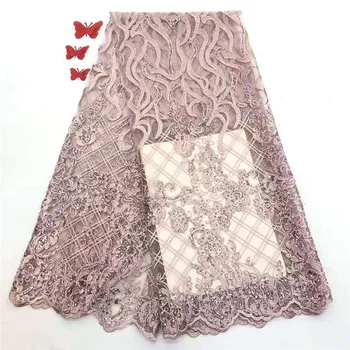 

Onion African Lace Fabric Material High Quality Lace Nigerian Tulle Lace Fabrics Embroidery French Net Lace Fabric