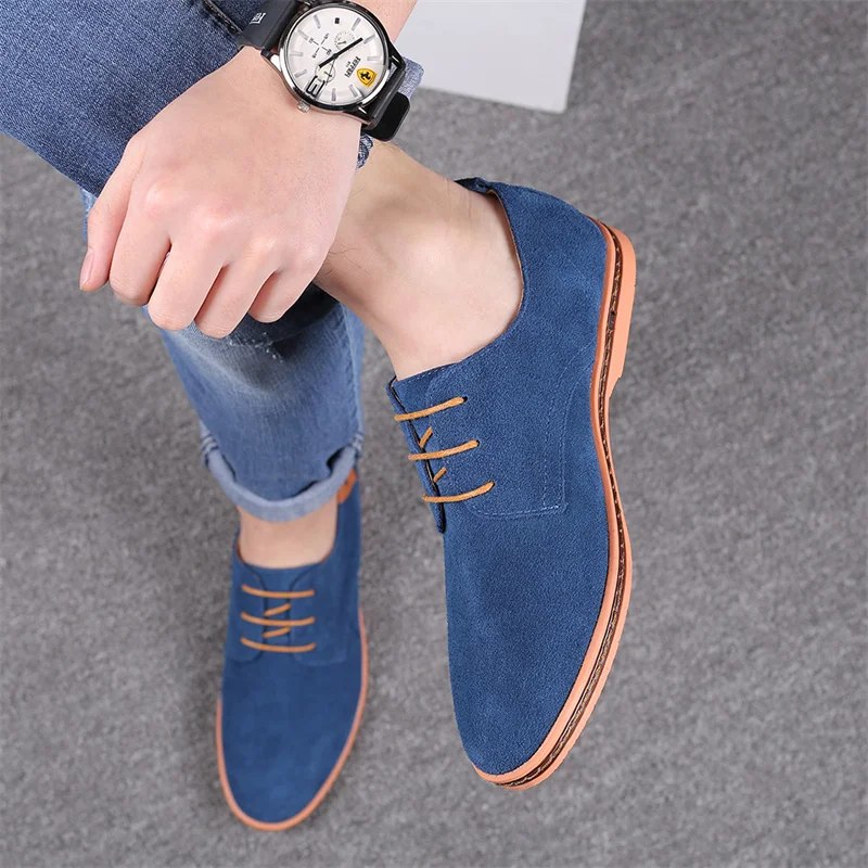 Classic Brogues Shoes For Men Frosted Suede Leather Shoes Casual Footwear Sneakers Shoes Plus Size megamarketplace These Clas...