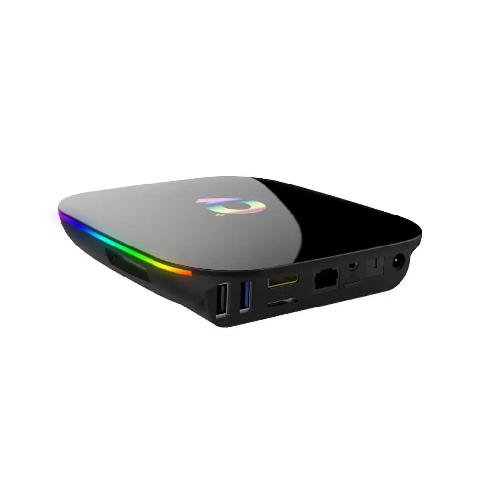 Q+ Android Smart tv Box Amlogic S905x Четырехъядерный 4G 32G/64G USB3.0 6K медиаплеер Qplus телеприставка PK X96 Мини ТВ приставка