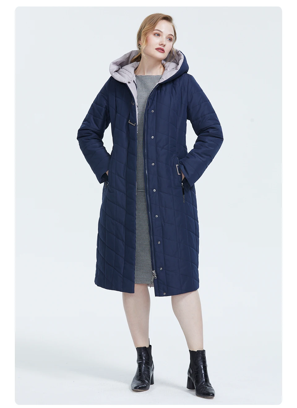 Женский пуховик-женские зимние пальто-зимние куртки с капюшоном для женщин-теплая, длинная и свободная зимняя верхняя одежда