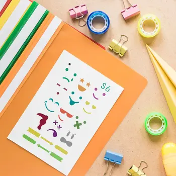 

36pcs/set Journal Drawing Template Stencil Painting Embossing Scrapbooking DIY M17F