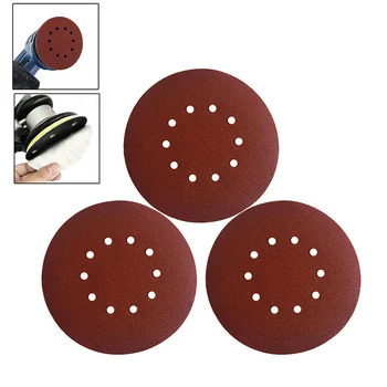 

10 Pack 40 Grits 9 inch /225MM Sanding Discs Orbital Sander Pads Backing Sandpaper Lot For metal/wood/plastics/ paint/fiberlgass