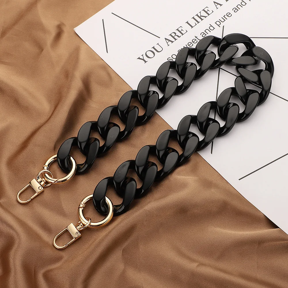 Detachable Shoulder Strap Bag DIY Replacement Acrylic Resin Chain Handbags Plastic Straps for Women Bag Accessories 40/60cm