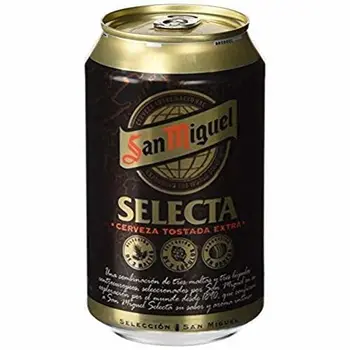 

San Miguel Selecta Cerveza Premium Dorada Lager, 6.2% de Volumen de Alcohol - Lata de 33 cl