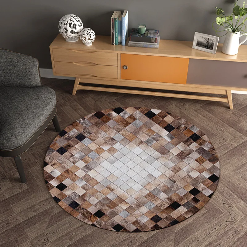 3D геометрические круглые ковры цветная живопись спальня коврик для гостиной Диванный кофейный столик Коврик для йоги кабинет Подушка для стула
