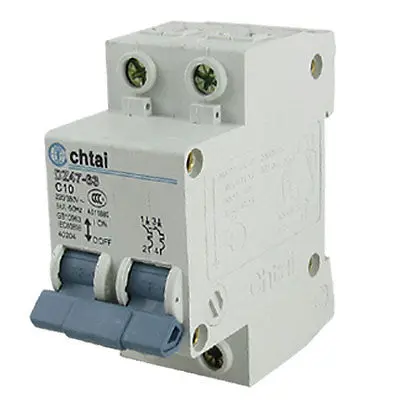 C10 AC220 380V 2 полюс минивключатель w Вкл/Выкл переключатель