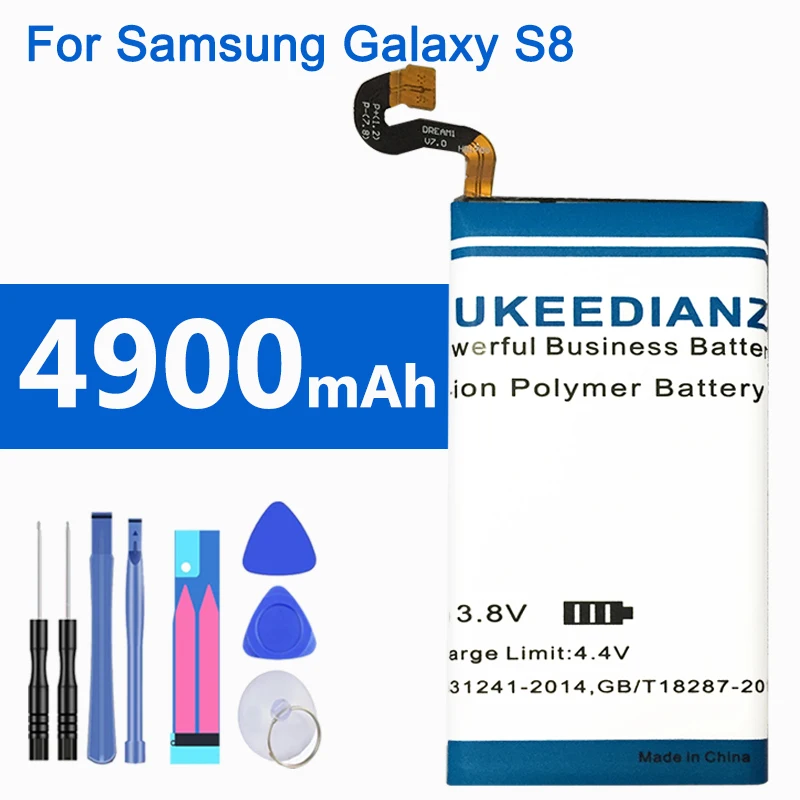 GUKEEDIANZI EB-BG950ABE, сменная батарея для samsung Galaxy S8 G955, смартфон, высокое качество, 4900 мА/ч батареи