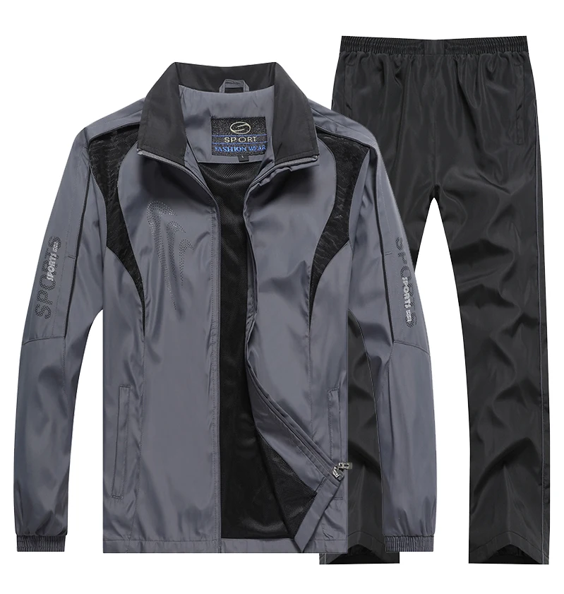 M-5XL, мужские спортивные костюмы, комплект для спортзала, мужская спортивная одежда, весна-осень, спортивный костюм из двух предметов, куртка+ штаны, комплекты, повседневный спортивный костюм для мужчин, новинка