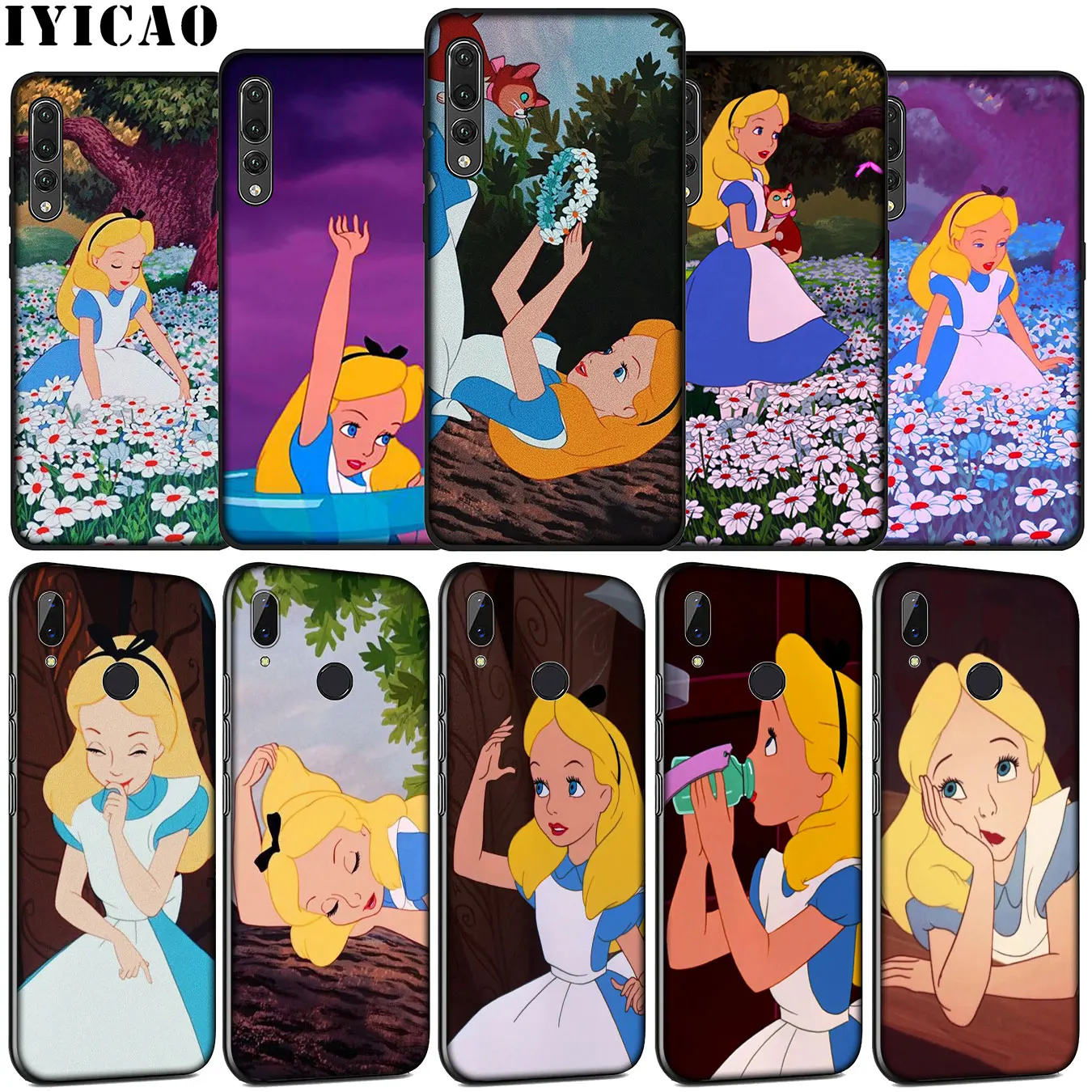 IYICAO Алиса в стране чудес кошка из мягкого силикона чехол для huawei P30 P20 Pro P10 P9 Lite Mini