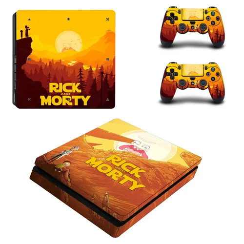 P4SQB0191 Rick and Morty полное покрытие лицевые панели PS4 тонкая кожа Виниловая наклейка, стикер для консоли Playstation 4 и контроллеров PS4 тонкая наклейка - Цвет: P4SQB0191