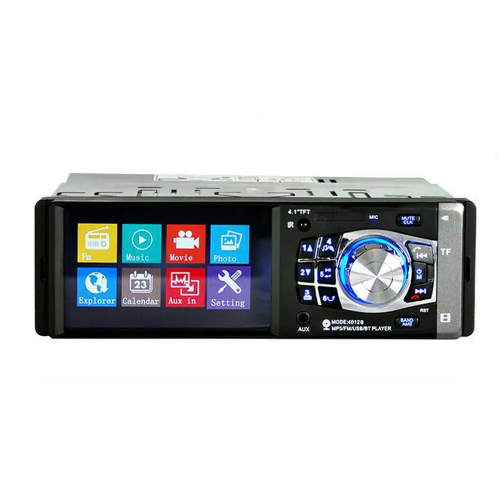 4," в-тире аудио Автомобиль HD Радио стерео беспроводной MP4 плеер 1 DIN AUX 2 USB FM USB AUX FM AM радио Универсальный