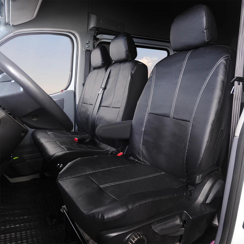 1+2 Seat Covers PU Leather Seat Cover Transporter Ford transit Van Truck Lorry Renault Peugeot Opel Vivar