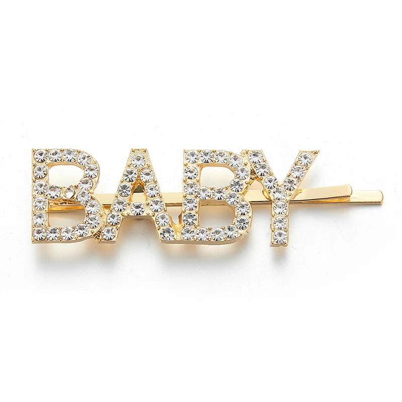BABY 1 шт., стразы с надписью «Girl SWEET», заколка для волос, Золотая заколка для женщин, сплав, боковая челка, головной убор, заколки для волос, заколки, аксессуары для волос - Окраска металла: BABY