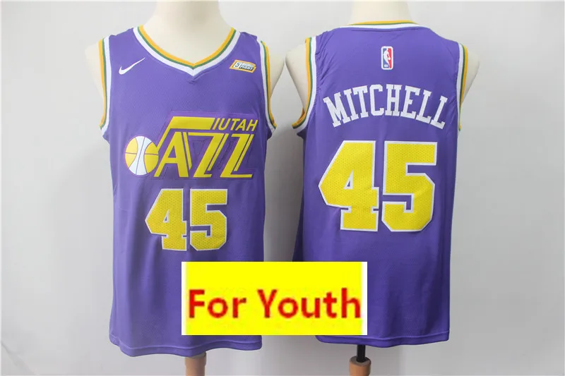 Юта Youth baskeball#45 Donovan Mitchell Детские майки