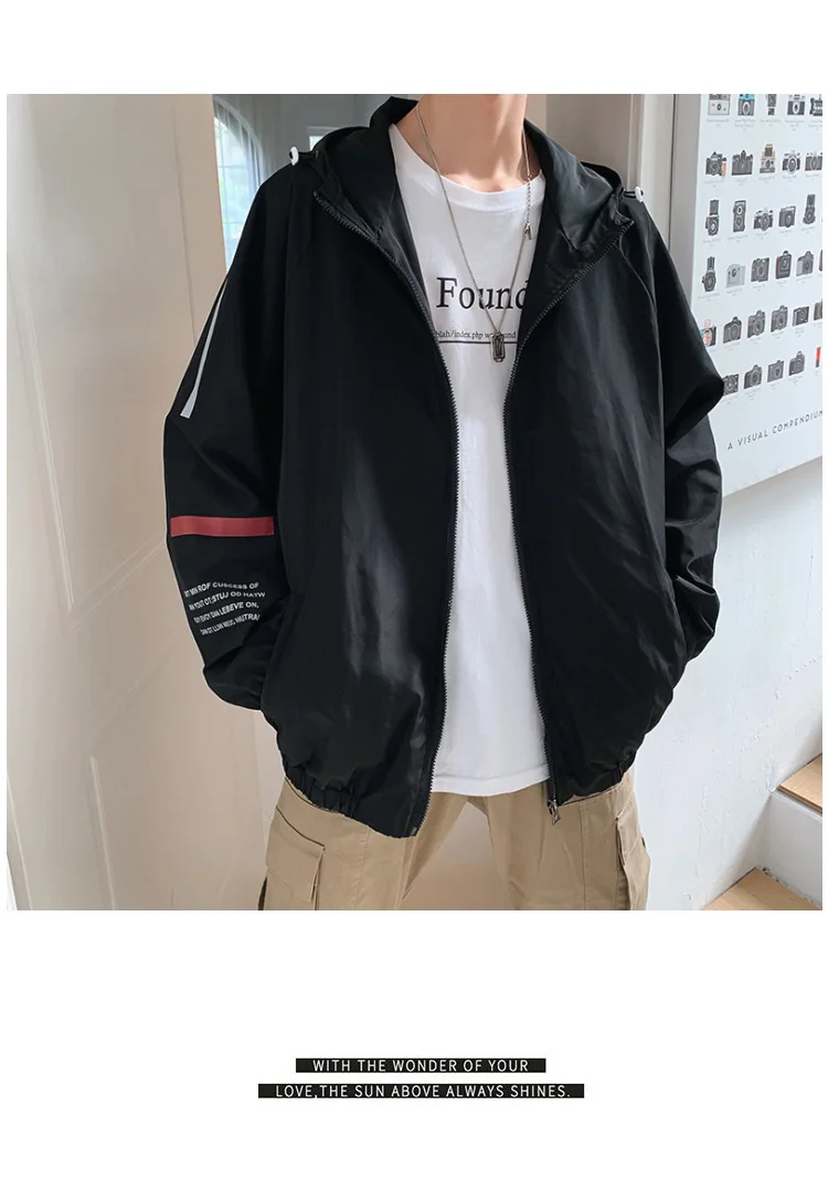 LEGIBLE Hip Hop Jacket Men Casual Loose Letter Printed Mens Jackets and Coats Harajuku Windbreaker Mens Jacket Oversize Clothes