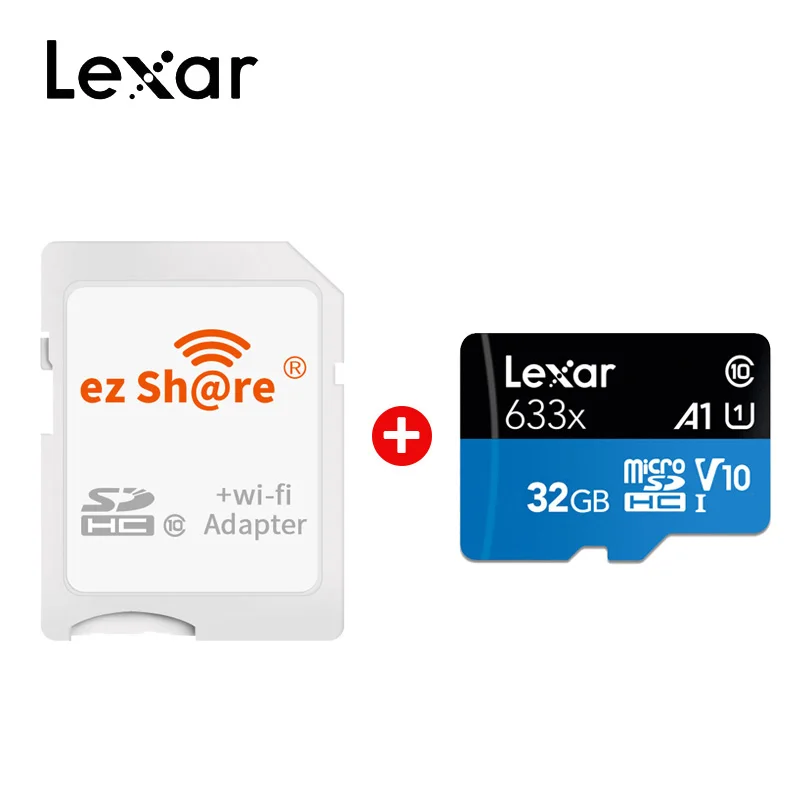 camera memory card ezshare Wireless WIFI SD Card+Lexar Micro SD Card 128GB 32GB Class10 64GB 256GB TF Flash Memory Card MicroSD Card WIFI Adapter biggest sd card Memory Cards