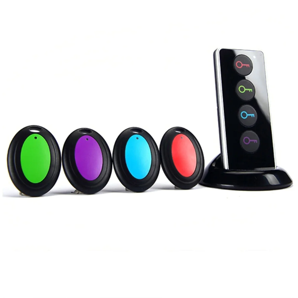 Beeper Key Finder светодиодный локатор света 1 передатчик и 4 приемника сигнализация инструмент отслеживания беспроводной звонящий Анти-потери дом смарт