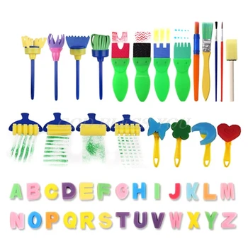 

47pcs Kids Sponge Paint Brush Set Children Graffiti Art Drawing Painting Toys Drop Shipping