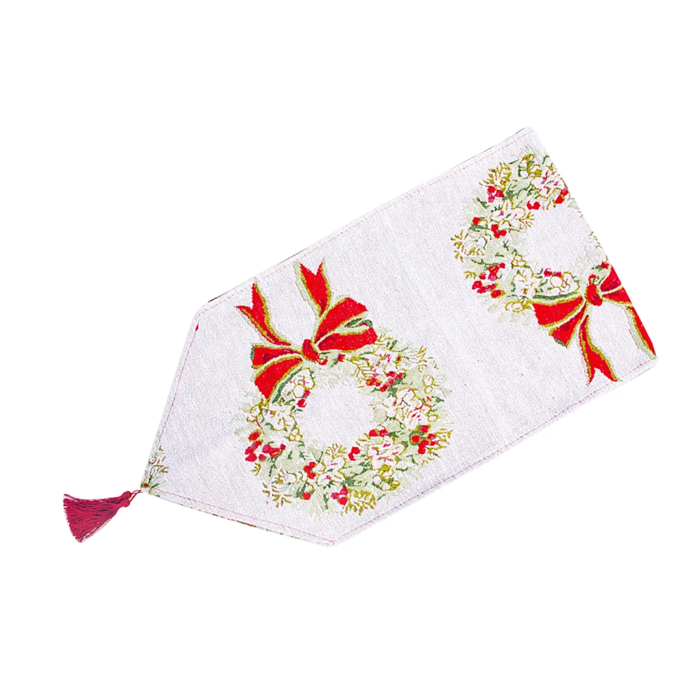 Flower Wreath Printed Tablecloth Christmas Table Cover Fashion Table Decor