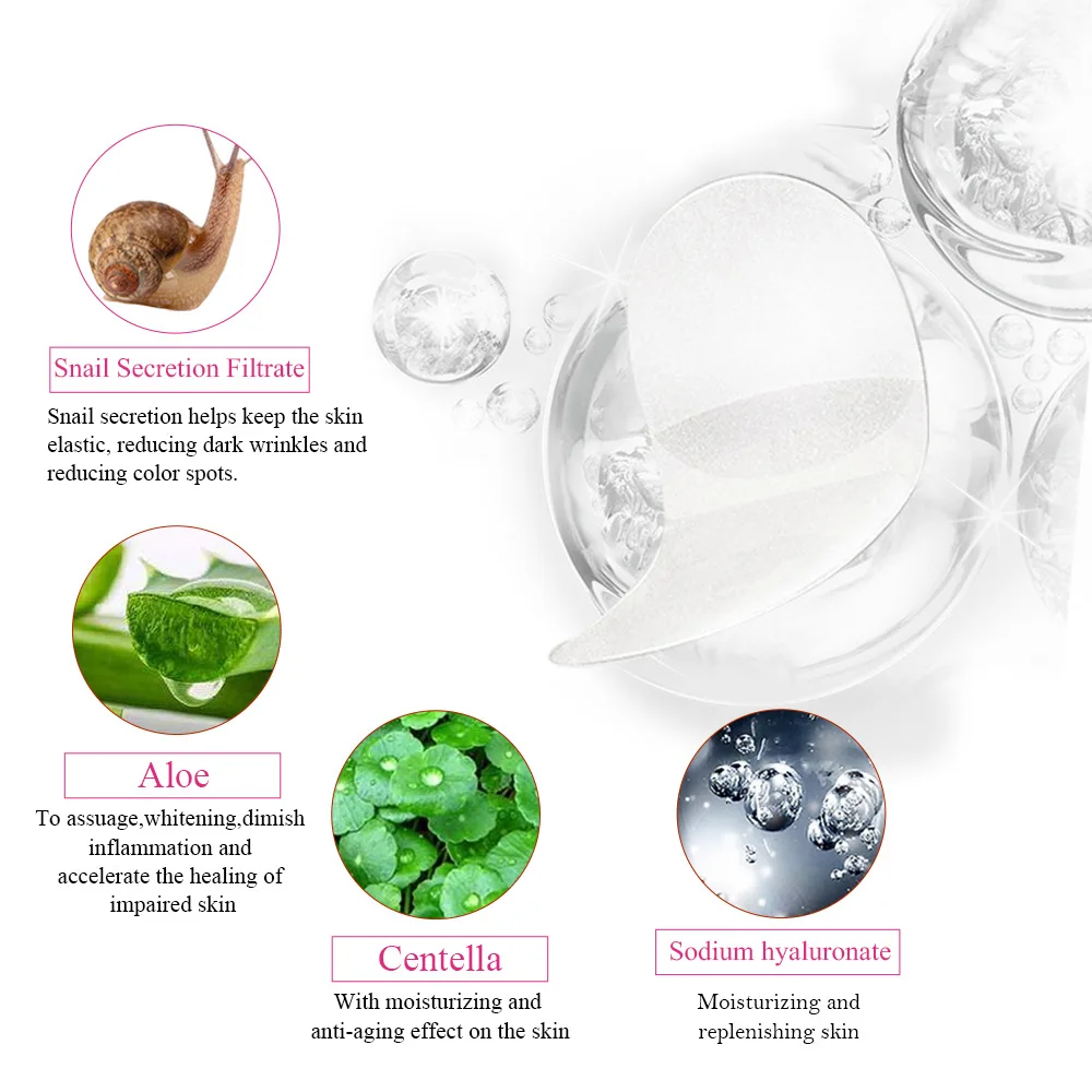 С улиточным коллагеном патчи для глаз с кристаллами против морщин маска темных