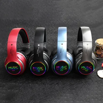 

CARPRIE Folding Led Wireless Headset Bluetooth 5.0 Earphones Headband Headset Adjustable Earphones FM, EQ, For Xiaomi