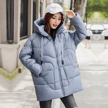 Новое поступление, модная Свободная Женская зимняя куртка с хлопковой подкладкой, теплые уплотненные женские короткие пальто с капюшоном, женские куртки