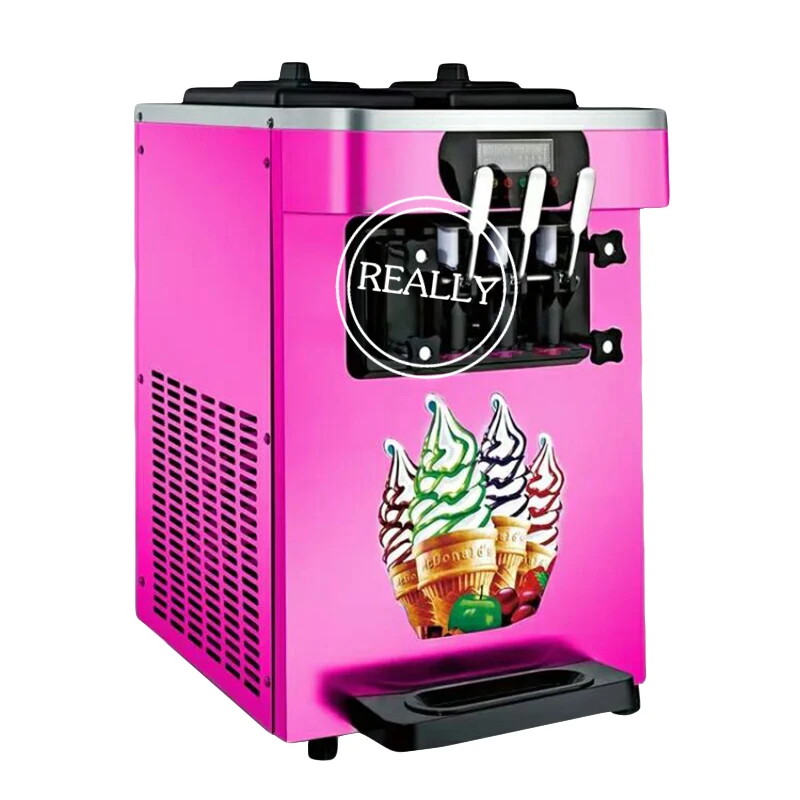 18l Mini Portable Soft Ice Cream Making Machine Table Top 3 Flavour