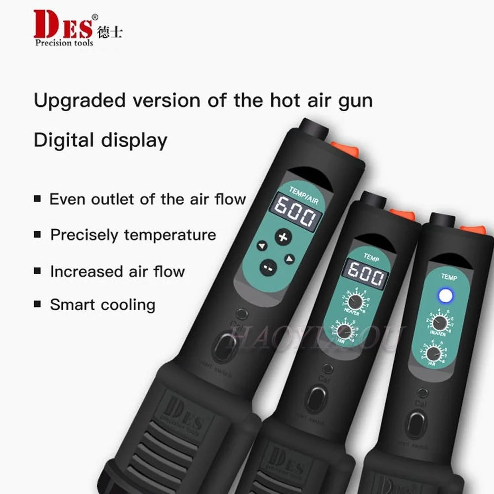 CXG DES 560B portable Soldering hot air gun digital display Heat gun 80-600 560W