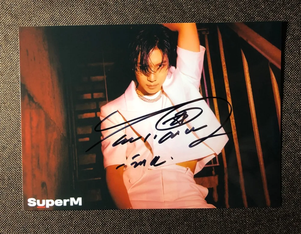 Ручной подписанный SuperM Taemin фото с автографом 5*7 K-POP 7 версий 092019N
