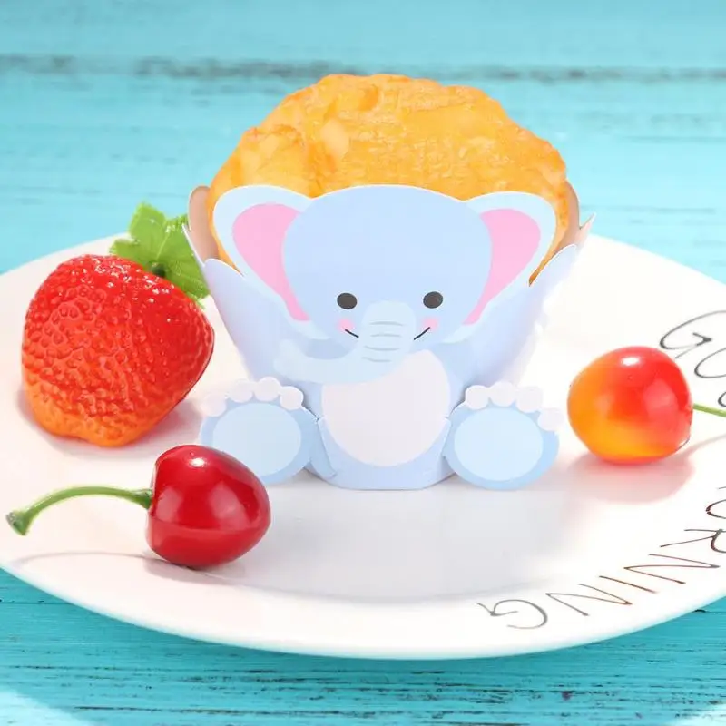 12 шт./компл. 3D мультфильм обертки для кексов DIY Инструменты для выпечки Десерт Торт украшения