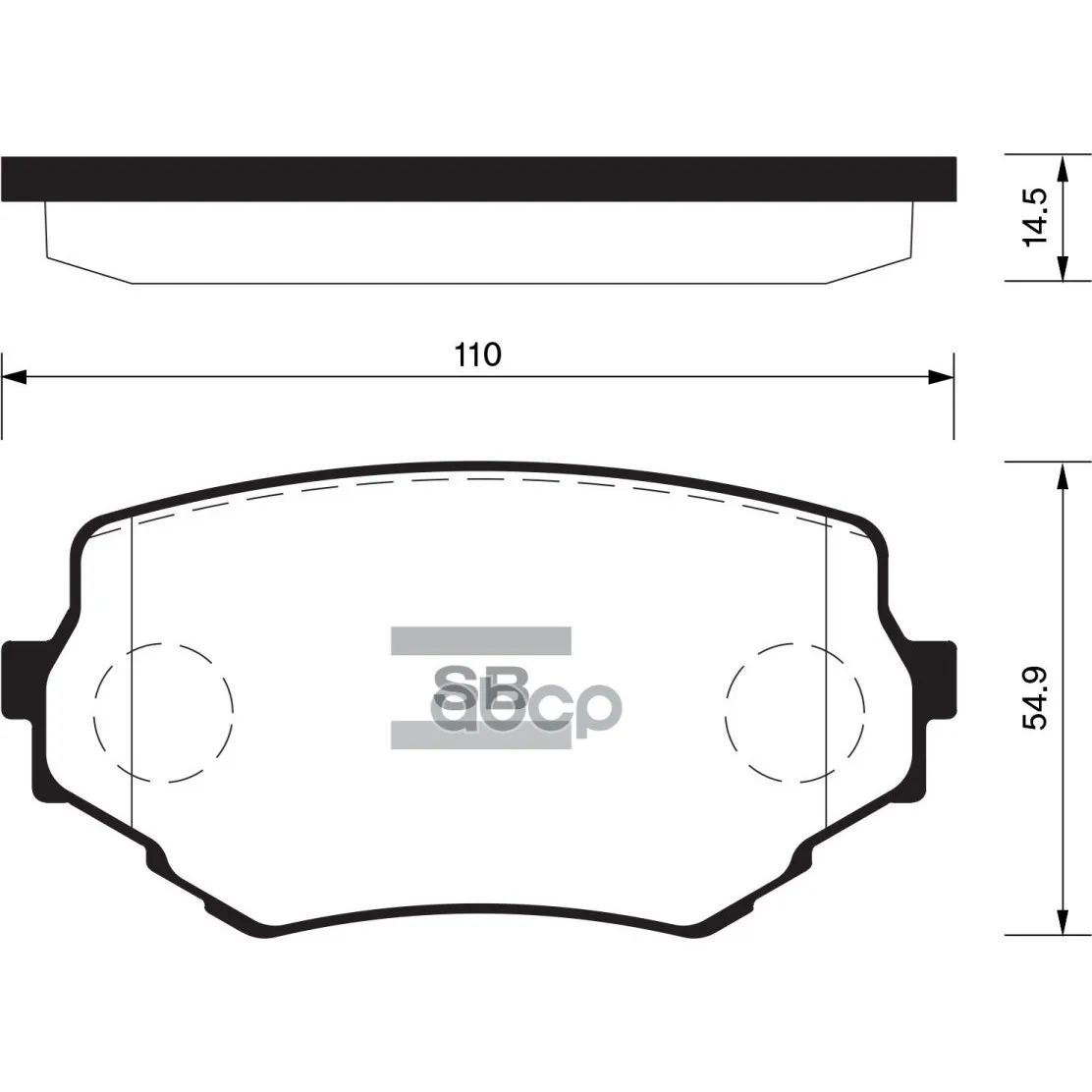 Колодки Тормозные Suzuki Vitara/Grand Vitara 94- Передние Sangsin Brake Sp1535 Sangsin brake арт. SP1535