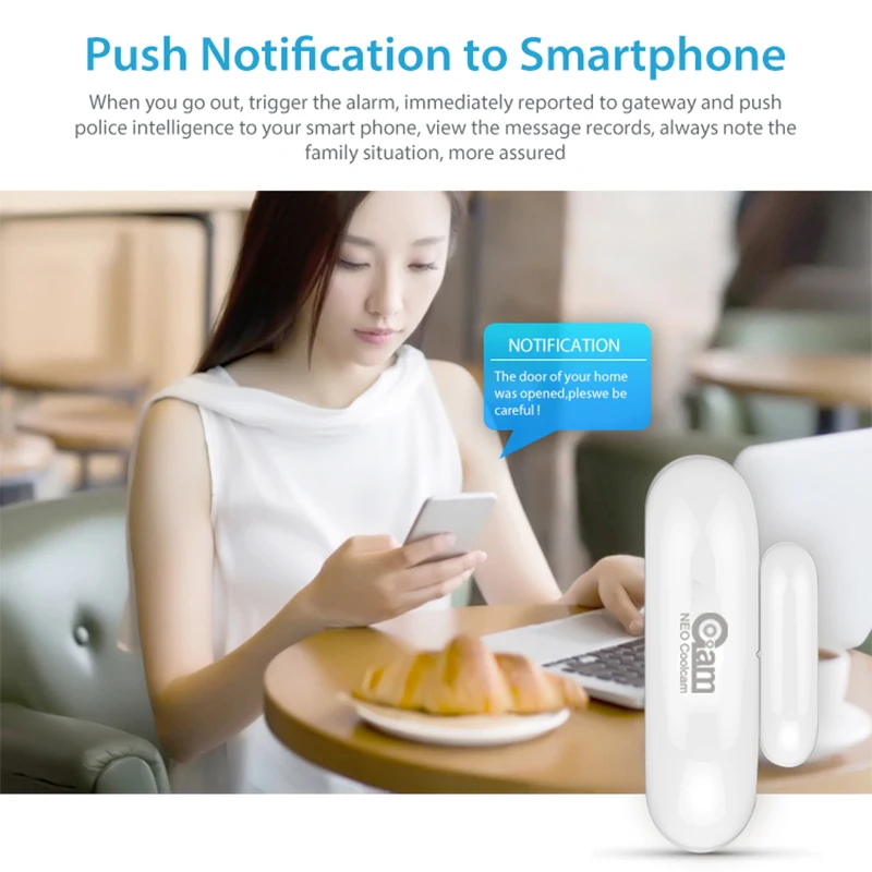NEO COOLCAM NAS-DS01Z Z-wave Door Window Sensor Compatible with Z wave 300 500 series Magnet Lock Door Sensor Alarm door window sensor