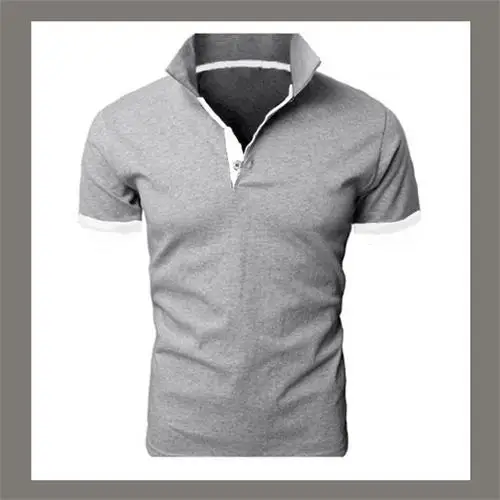 OLOEY Новые мужские топы летние новые футболки Slim Fit модная одежда короткий рукав Стенд воротник футболки мужские однотонные рубашки - Цвет: C85-G48-B41
