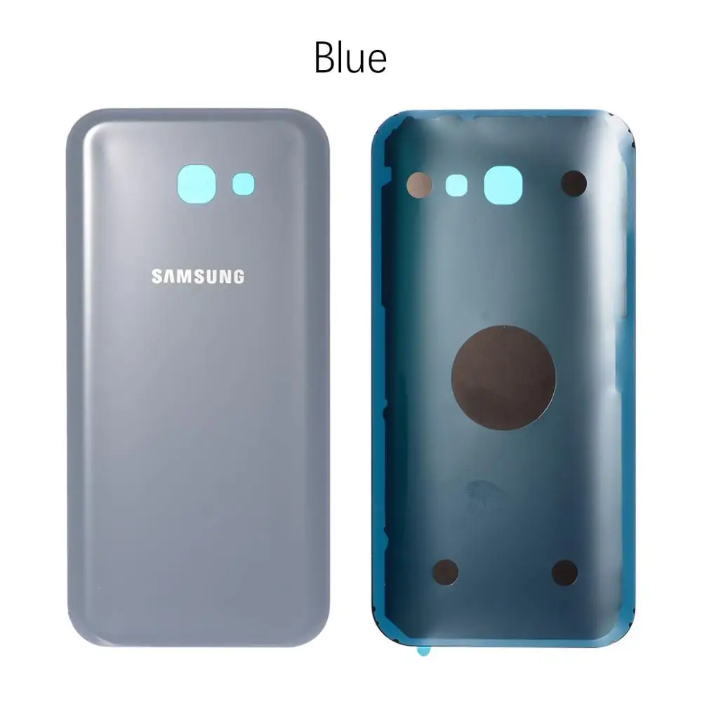 Задняя крышка батарейного отсека для Samsung Galaxy A7 A720 задняя крышка корпуса батарейного отсека Запасные части - Цвет: Blue