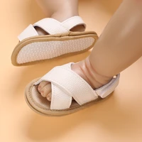 Prewalker 2023 New Summer Baby Cross Hollow Soft Soles Sandal 0-18 Month Toddler Flat Booker 6