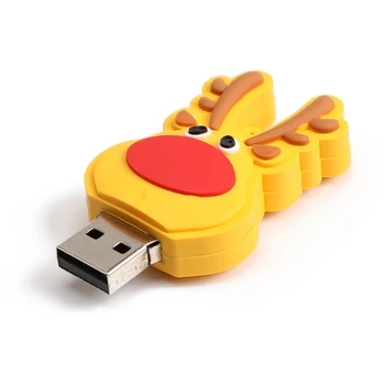 

USB 2.0 Creative Christmas Series U Disk 32G 64G 128G Portable High-speed Transmission U Disk Christmas Deer Christmas Gift