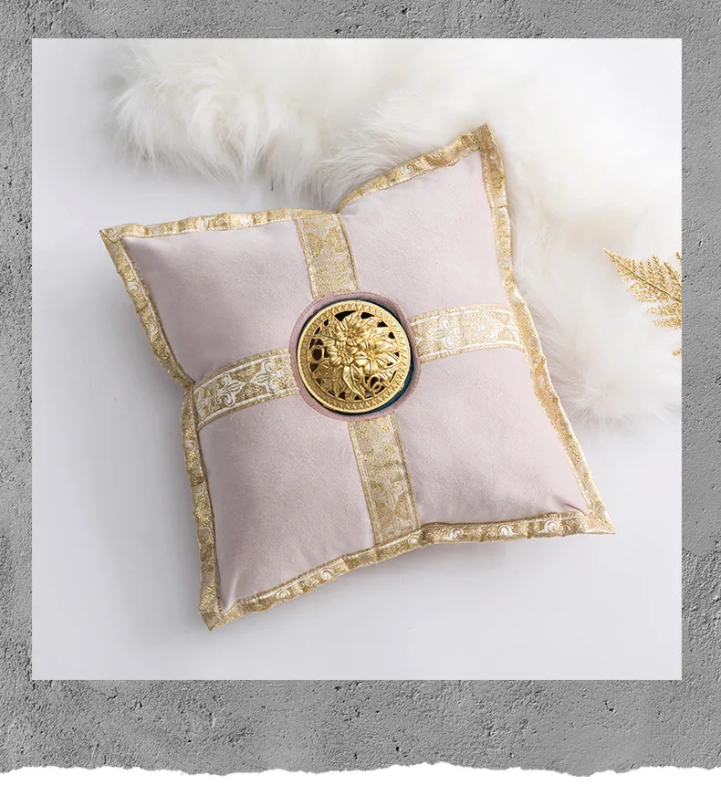 Middle East Luxury Ceramic Incense Burner Pillow in golden cushion design