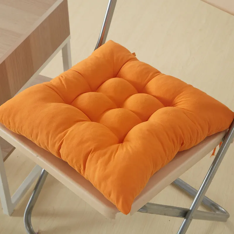 Традиционная китайская подушка для сиденья мультяшная квадратная подушка для сиденья Подушка для стула хлопчатобумажные коврики мягкая подушка для ротанга стул татами коврик - Цвет: Orange