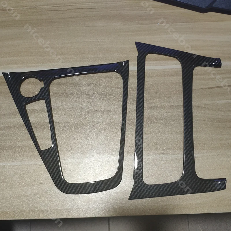 Подходит для ForFord Focus RS ST углеродное волокно цвет A/C внутренняя Панельная Накладка для коробки передач 2 шт