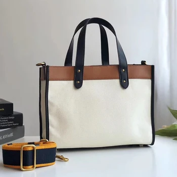 

2020 new luxury designer luxury Canvas Tote Bag single shoulder diagonal straddle hand bag wide shoulder strap women's bag
