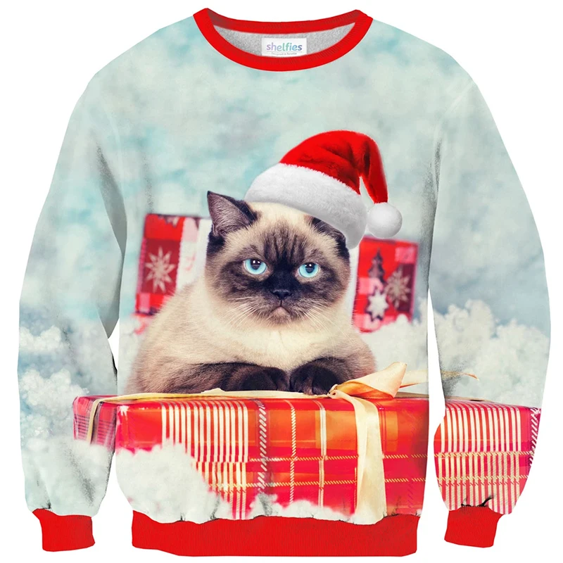 LISCN, унисекс, Женский Рождественский свитер, уродливый, Рождественский свитер, Мужской пуловер, зима размера плюс, забавные Осенние Топы, одежда динозавра - Цвет: GK135