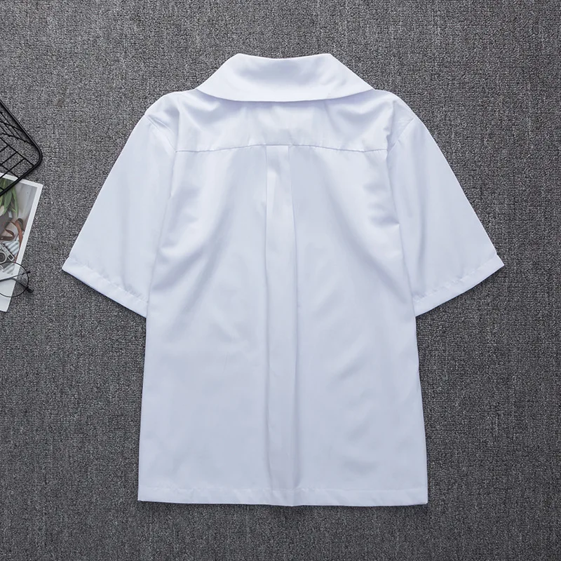 Новая японская школьная форма Jk рубашка с круглым вырезом и длинными рукавами для девочек японская ортодоксальная школьная форма хлопковая белая рубашка xs-xl