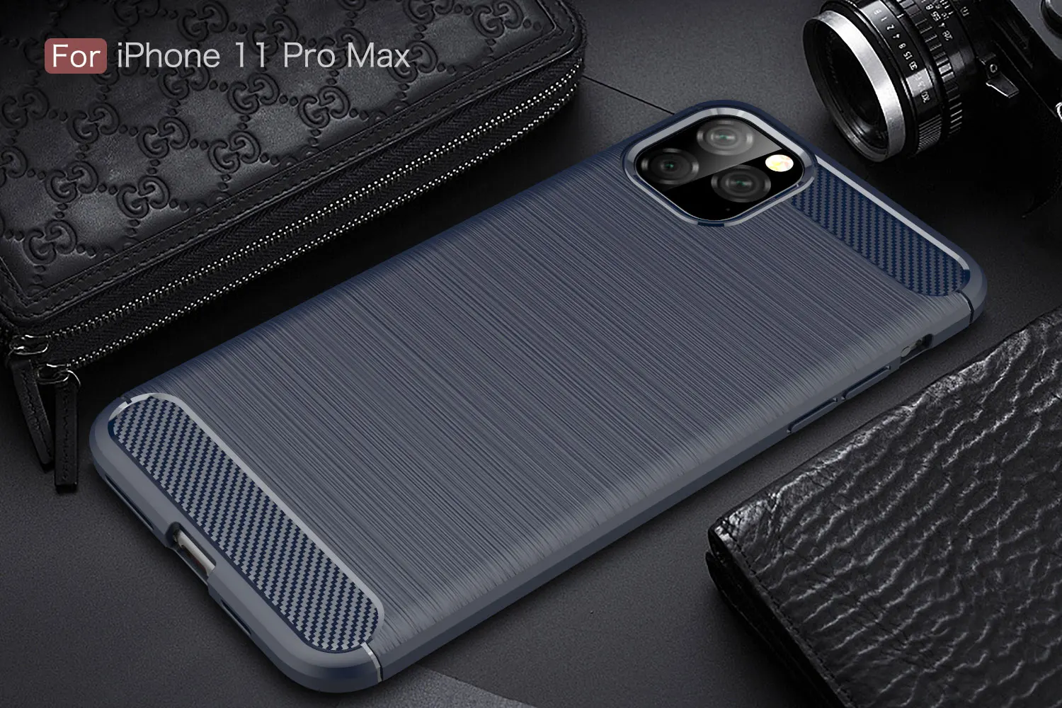 Чехол для телефона Apple Iphone 11 Pro Max Carbon Fiber TPU силиконовый чехол для телефона