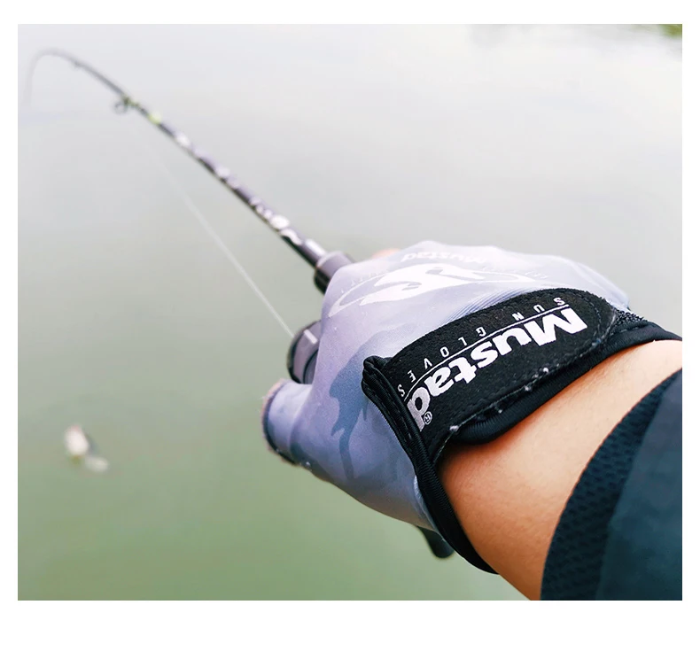 Mustad Рыбалка перчатки 3 пальцев дышащие быстросохнущие противоскользящие рыболовные перчатки Спорт на открытом воздухе перчатки для кемпинга бег