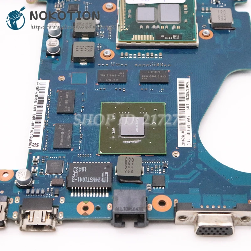 NOKOTION BA92-07131B BA92-07131A BA41-01372A BA41-01373A для samsung NP-RF710 RF710 17,3 дюймовый ноутбук материнская плата HM55 GT330M gpu