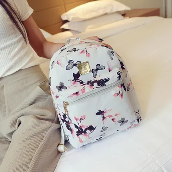 

2020 new MIni lady butterfly flower backpack Korean style student backpack daffodil casual backpack