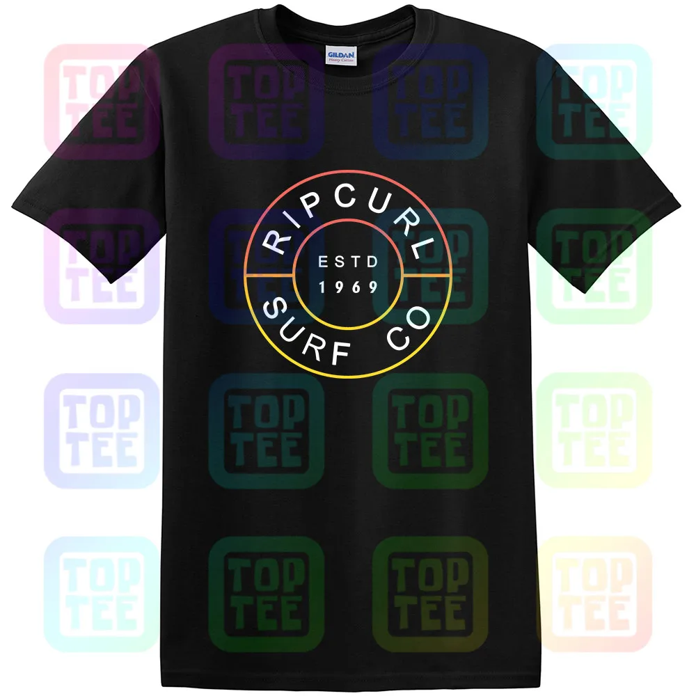 

Rip Tee Curl Mens T Shirt.New Neon Doughnut Black Cotton Short Sleeved Tee Unisex Size S-3XL